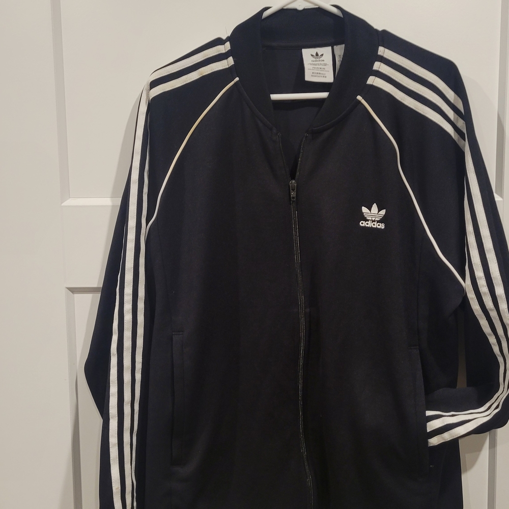 Adidas Black and White Bomber Jacket